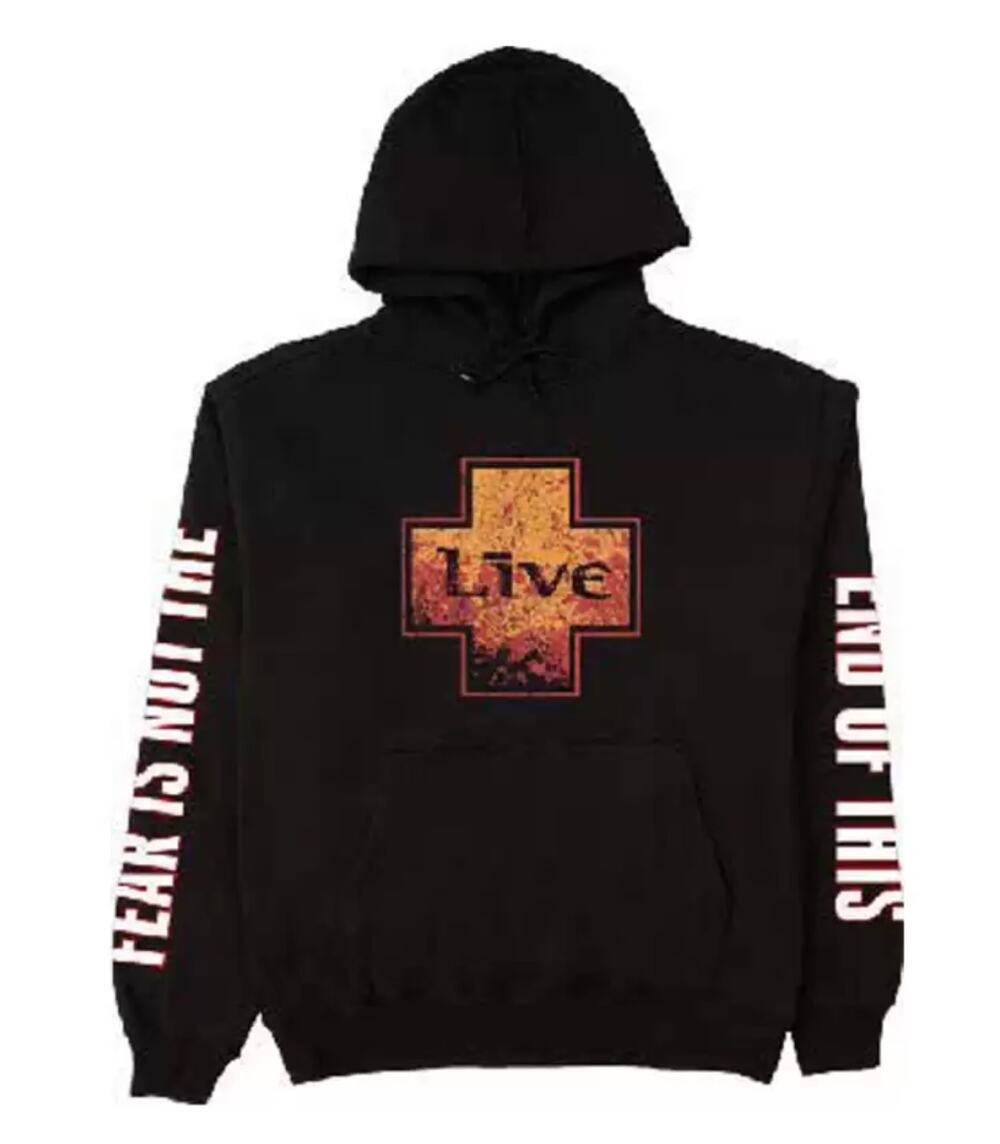 NWOT LIVE Fear Black Hoody Hoodie Graphic Band Merch Streetwear